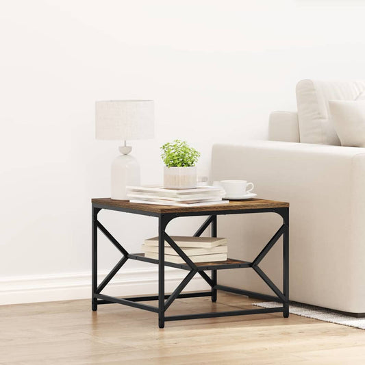 vidaXL Coffee Table Smoked Oak 51 x 50 x 40 cm