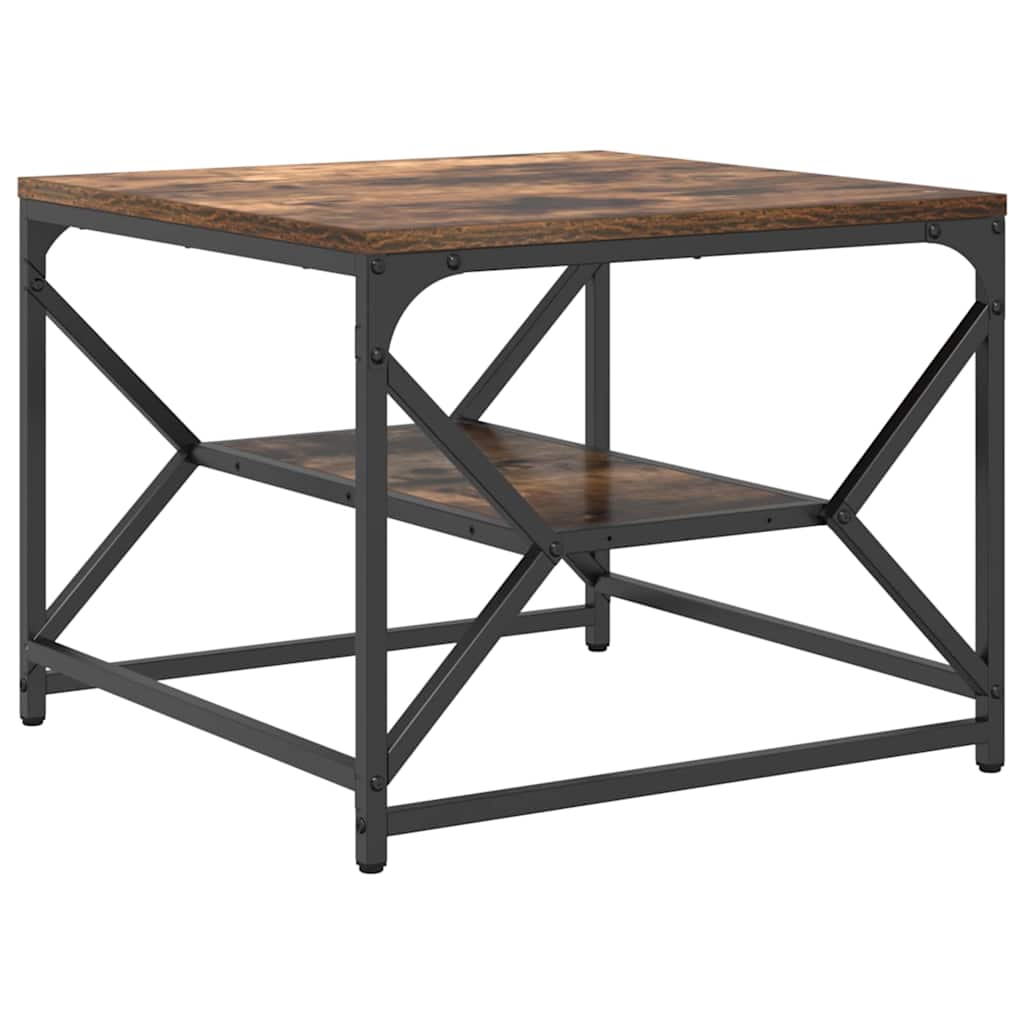 vidaXL Coffee Table Smoked Oak 51 x 50 x 40 cm