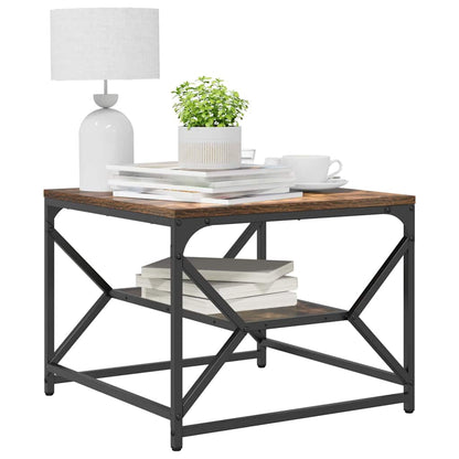 vidaXL Coffee Table Smoked Oak 51 x 50 x 40 cm