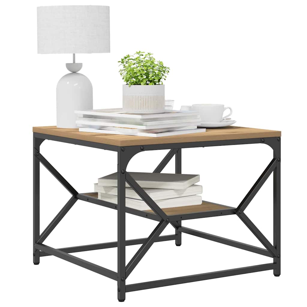 vidaXL Coffee Table Artisan Oak 51 x 50 x 40 cm
