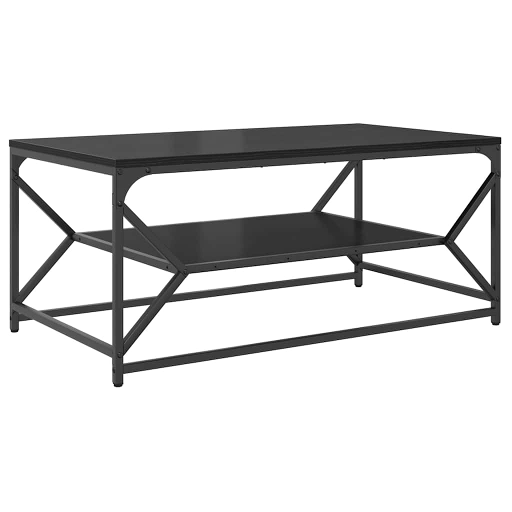 vidaXL Coffee Table Black Oak 90 x 50 x 40 cm