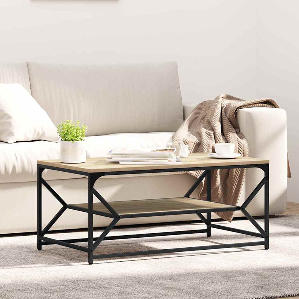 vidaXL Coffee Table Sonoma Oak 90 x 50 x 40 cm