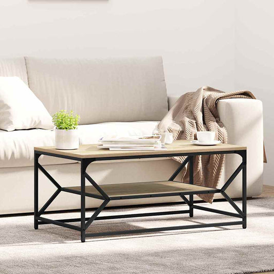 vidaXL Coffee Table Sonoma Oak 90 x 50 x 40 cm