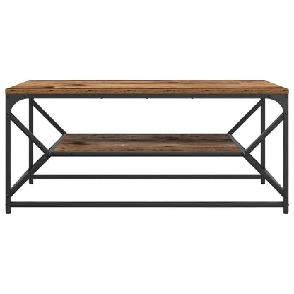 vidaXL Coffee Table Old Wood 90 x 50 x 40 cm Engineered Wood and Steel