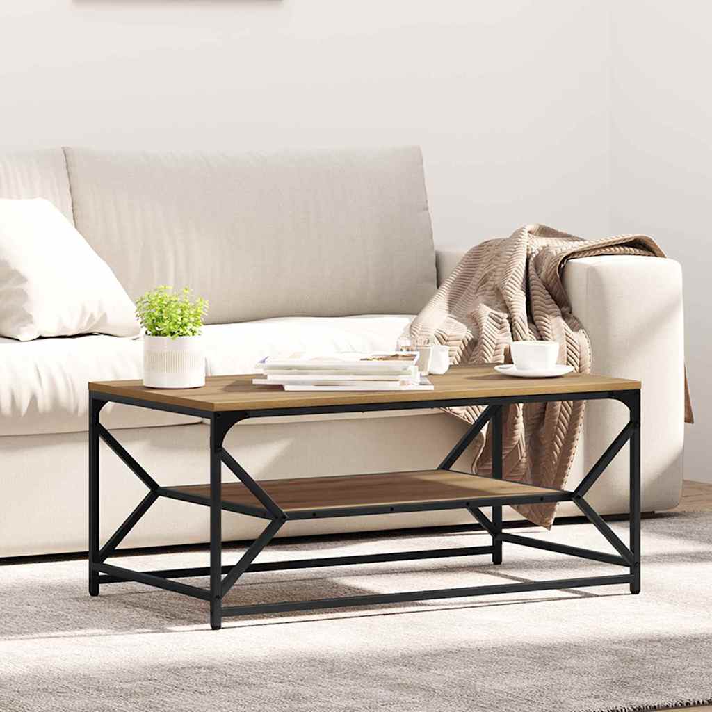 vidaXL Coffee Table Artisan Oak 90 x 50 x 40 cm