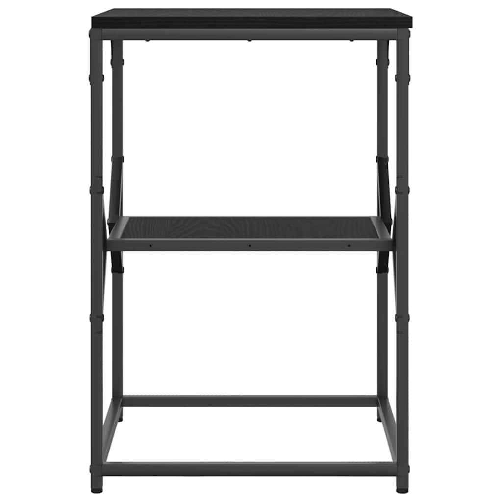 vidaXL Side Table Black Oak 41 x 40 x 60 cm Engineered Wood and Steel