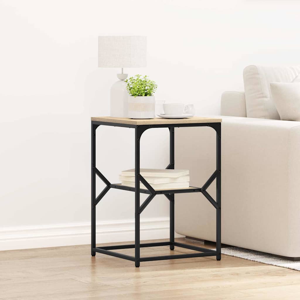 vidaXL Side Table Sonoma Oak 41 x 40 x 60 cm Engineered Wood and Steel