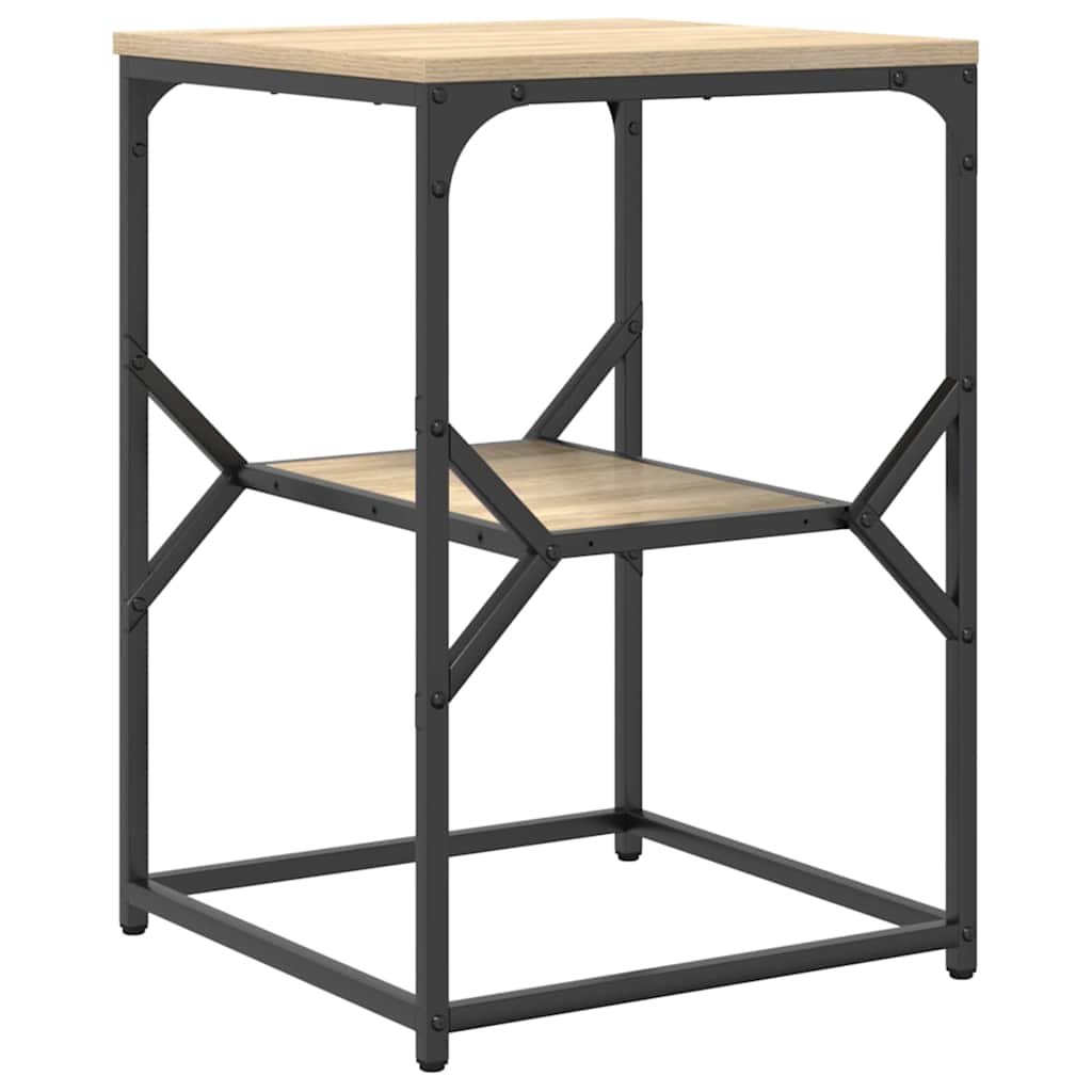 vidaXL Side Table Sonoma Oak 41 x 40 x 60 cm Engineered Wood and Steel