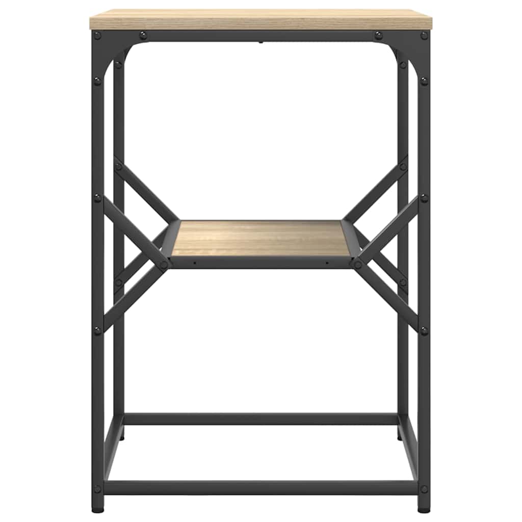 vidaXL Side Table Sonoma Oak 41 x 40 x 60 cm Engineered Wood and Steel