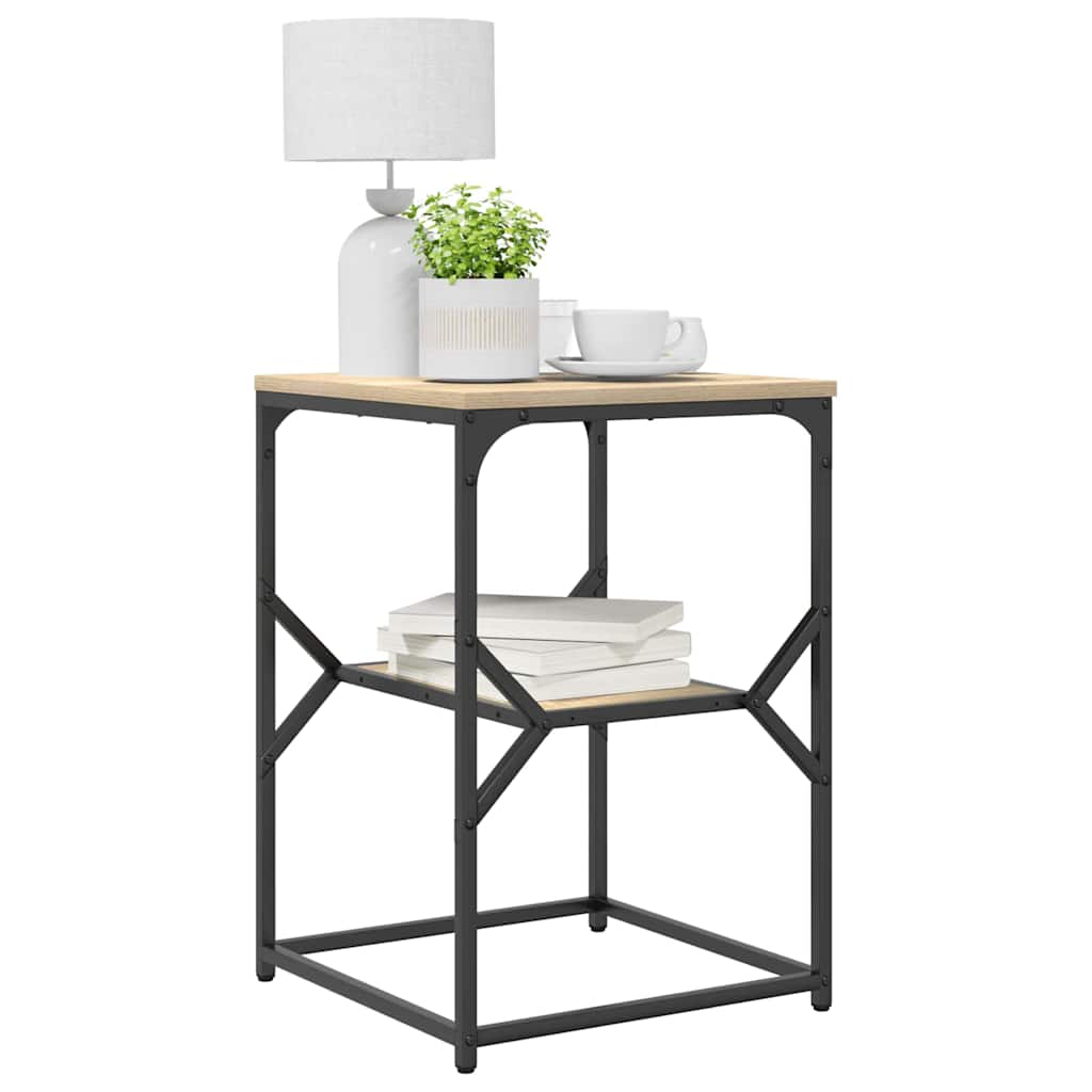 vidaXL Side Table Sonoma Oak 41 x 40 x 60 cm Engineered Wood and Steel