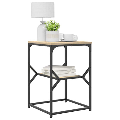 vidaXL Side Table Sonoma Oak 41 x 40 x 60 cm Engineered Wood and Steel