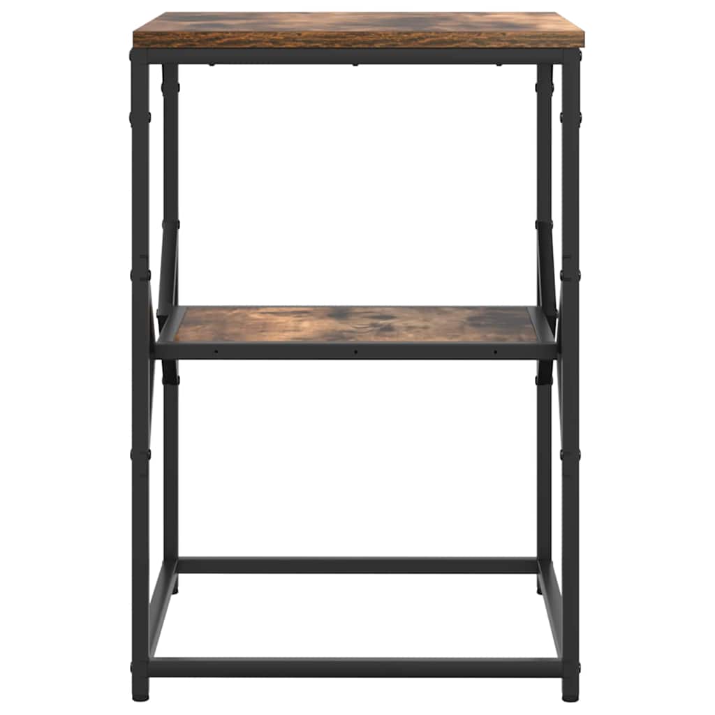 vidaXL Side Table Smoked Oak 41 x 40 x 60 cm Engineered Wood and Steel