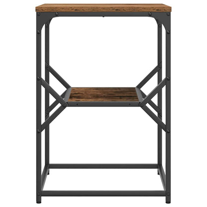 vidaXL Side Table Old Wood 41 x 40 x 60 cm Engineered Wood and Steel