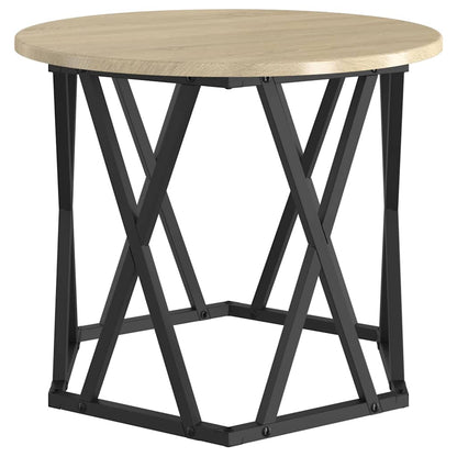vidaXL Side Table 2 pcs Sonoma Oak Engineered Wood and Steel