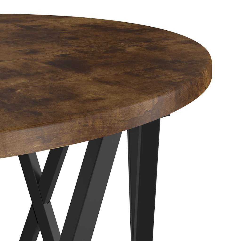 vidaXL Side Table 2 pcs Smoked Oak Engineered Wood and Steel