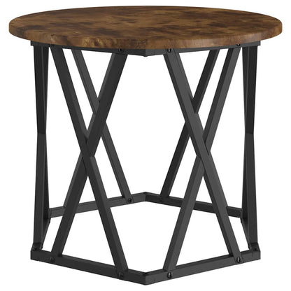 vidaXL Side Table 2 pcs Smoked Oak Engineered Wood and Steel