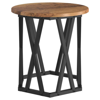 vidaXL Side Table 2 pcs Reclaimed Wood Engineered Wood and Steel