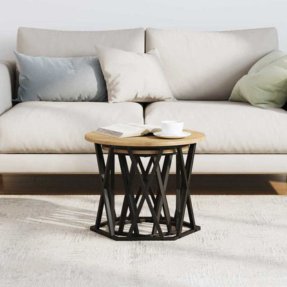 vidaXL Side Table 2 pcs Artisan Oak Engineered Wood and Steel