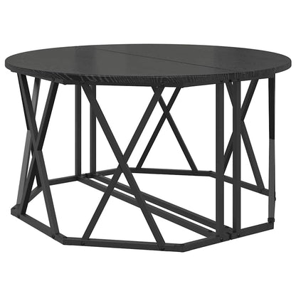 vidaXL Coffee Table Black Oak 80 x 80 x 42 cm