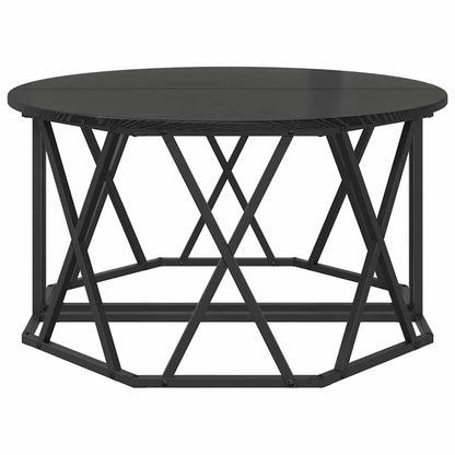vidaXL Coffee Table Black Oak 80 x 80 x 42 cm