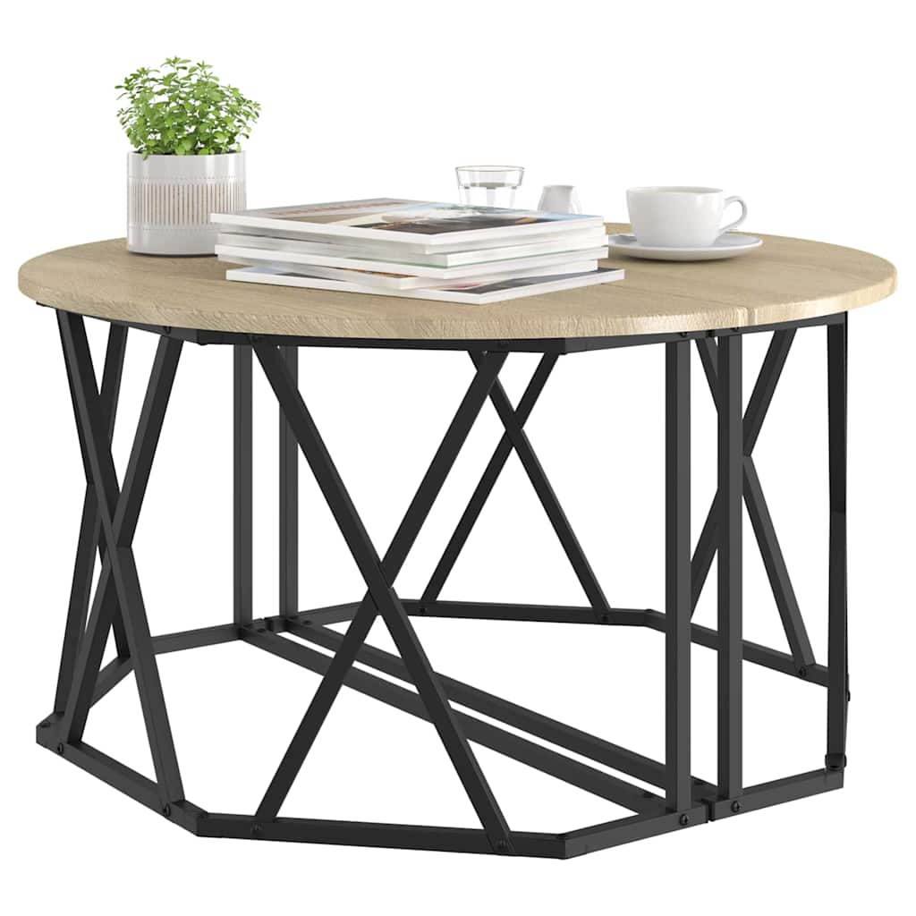 vidaXL Coffee Table Sonoma Oak 80 x 80 x 42 cm