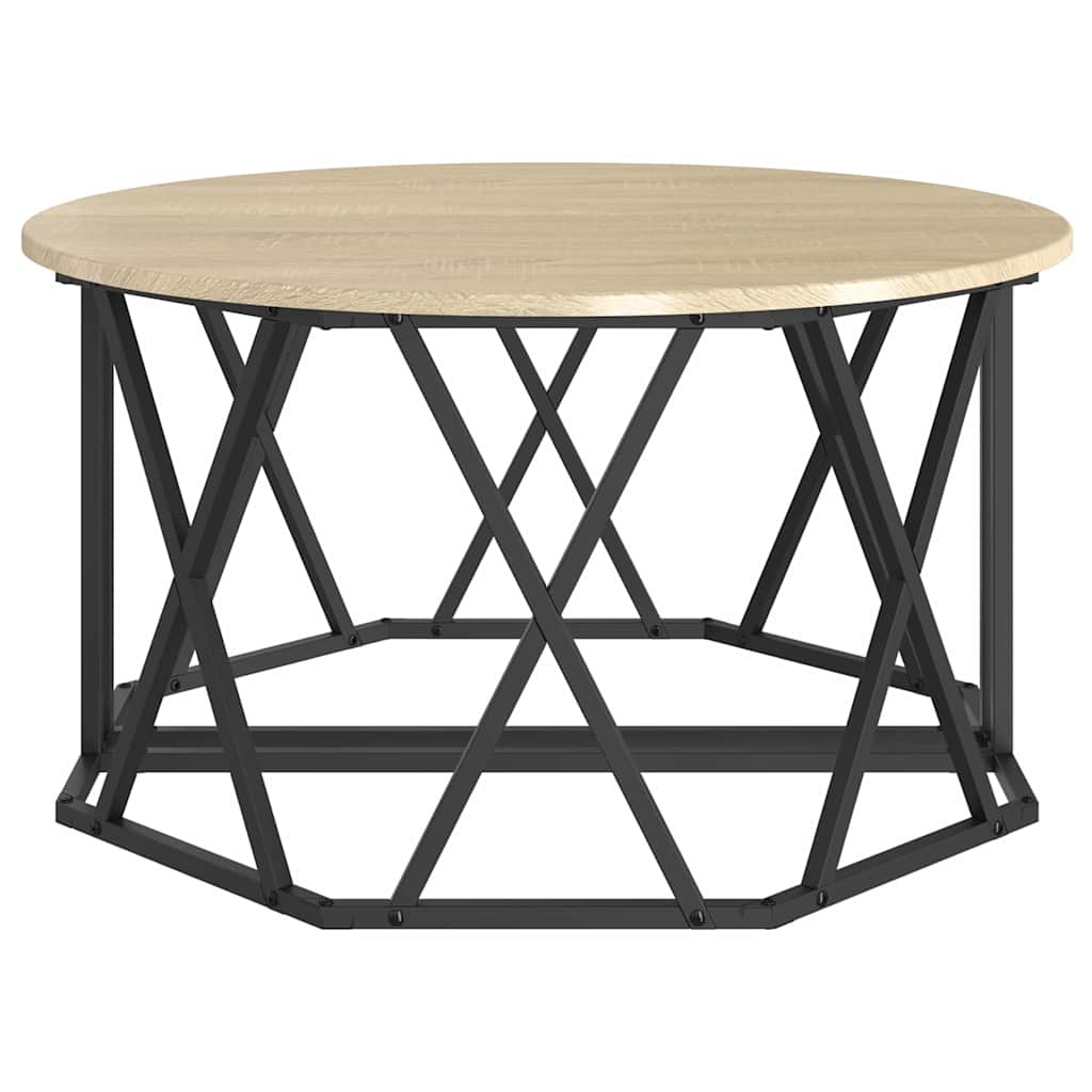 vidaXL Coffee Table Sonoma Oak 80 x 80 x 42 cm
