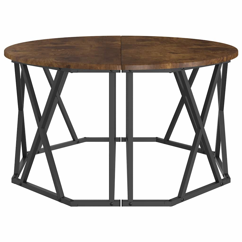 vidaXL Coffee Table Smoked Oak 80 x 80 x 42 cm