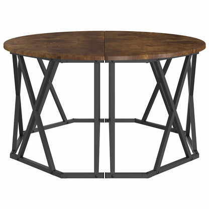 vidaXL Coffee Table Smoked Oak 80 x 80 x 42 cm