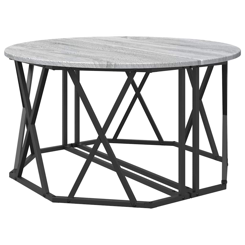 vidaXL Coffee Table Grey Sonoma 80 x 80 x 42 cm