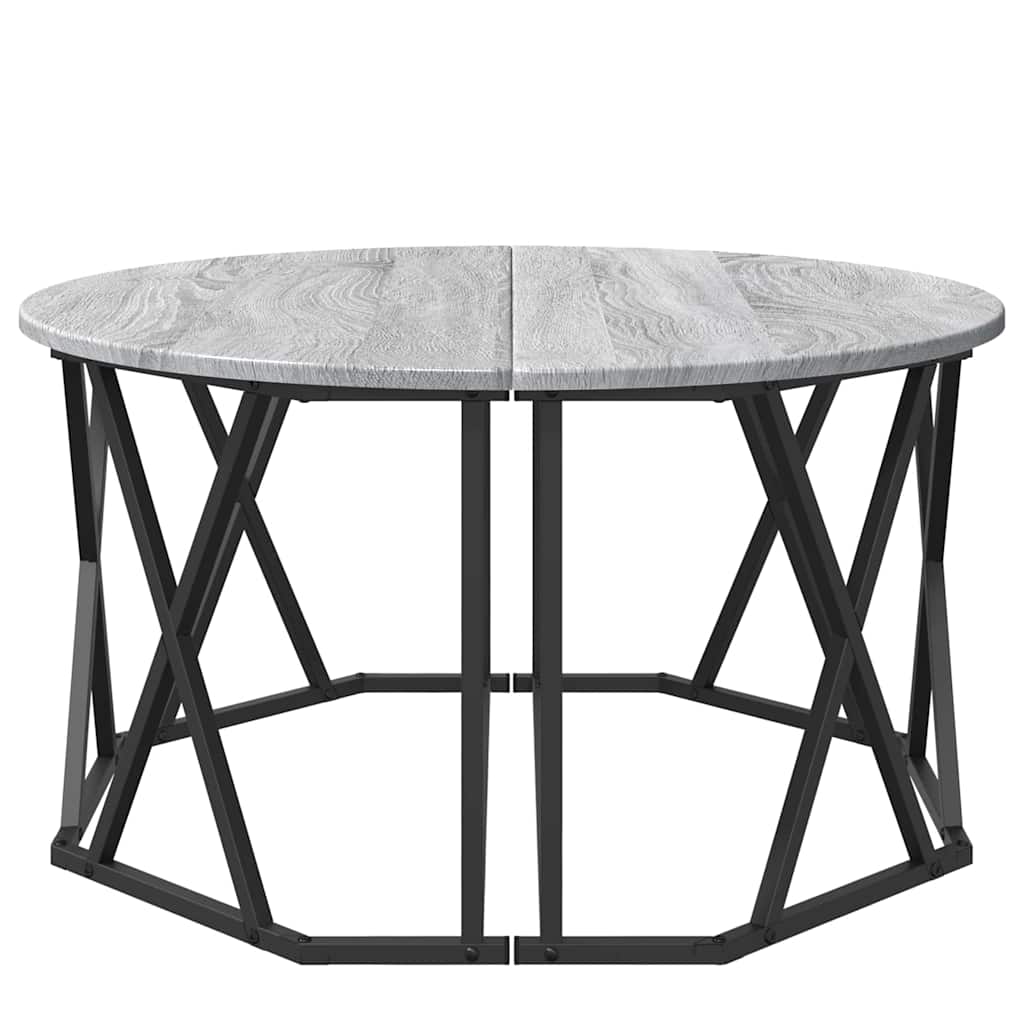 vidaXL Coffee Table Grey Sonoma 80 x 80 x 42 cm