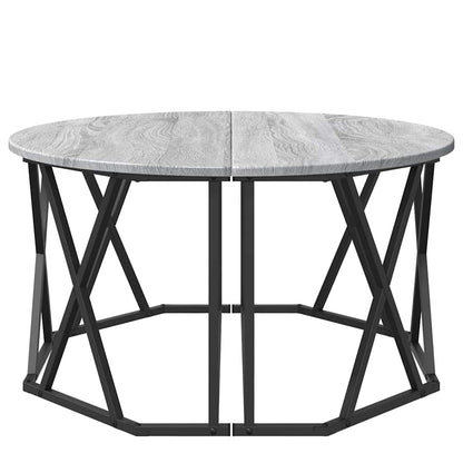 vidaXL Coffee Table Grey Sonoma 80 x 80 x 42 cm