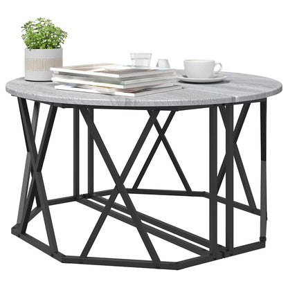 vidaXL Coffee Table Grey Sonoma 80 x 80 x 42 cm