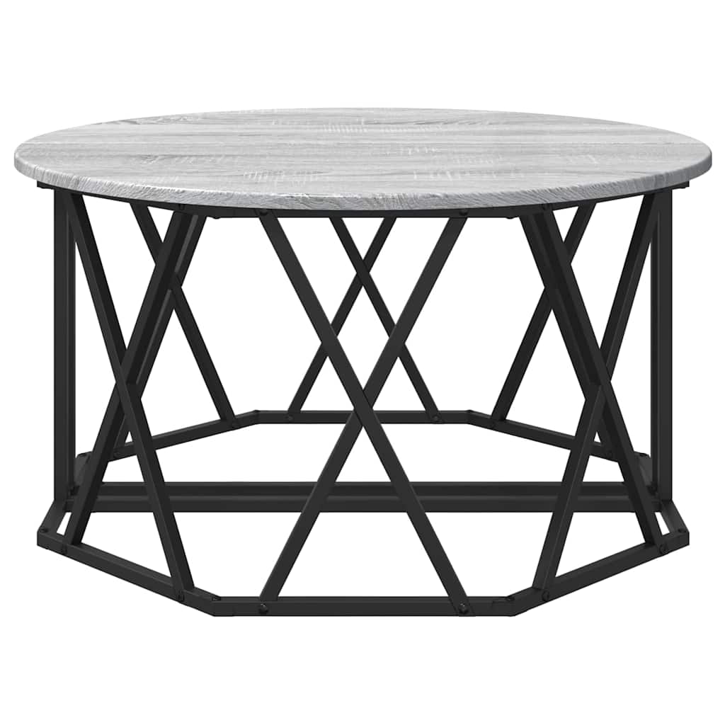 vidaXL Coffee Table Grey Sonoma 80 x 80 x 42 cm
