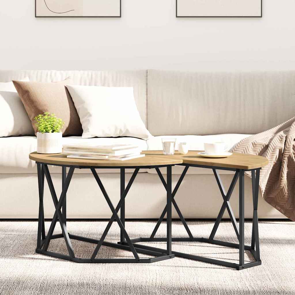 vidaXL Coffee Table Artisan Oak 80 x 80 x 42 cm