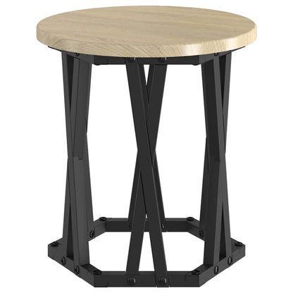 vidaXL Nesting Side Table 3 pcs Sonoma Oak Engineered Wood and Steel