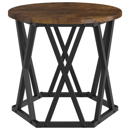 vidaXL Nesting Side Table 3 pcs Smoked Oak Engineered Wood and Steel