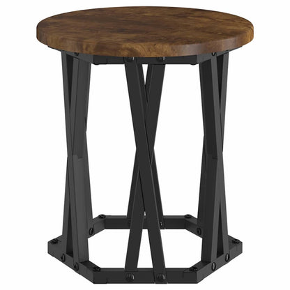 vidaXL Nesting Side Table 3 pcs Smoked Oak Engineered Wood and Steel