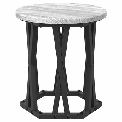 vidaXL Nesting Side Table 3 pcs Grey Sonoma Engineered Wood and Steel