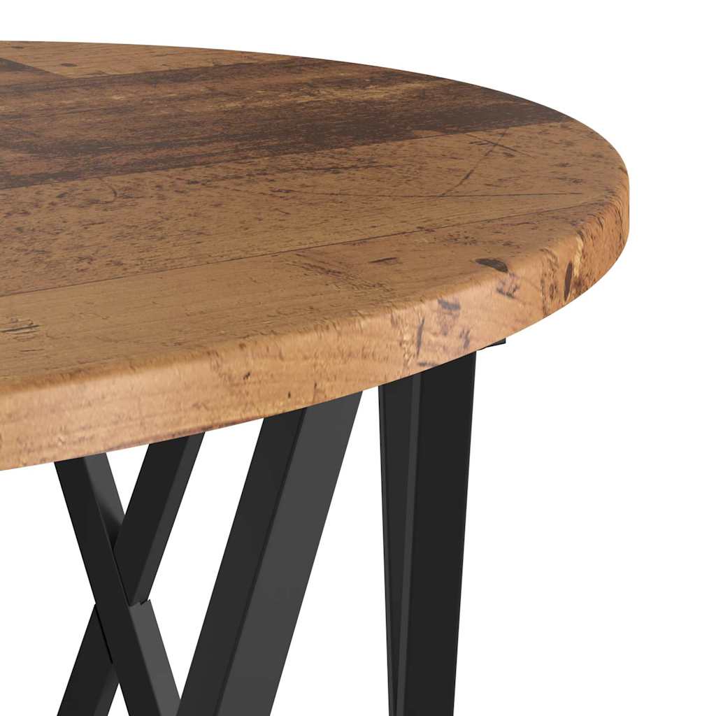 vidaXL Nesting Side Table 3 pcs Old Wood Engineered Wood and Steel