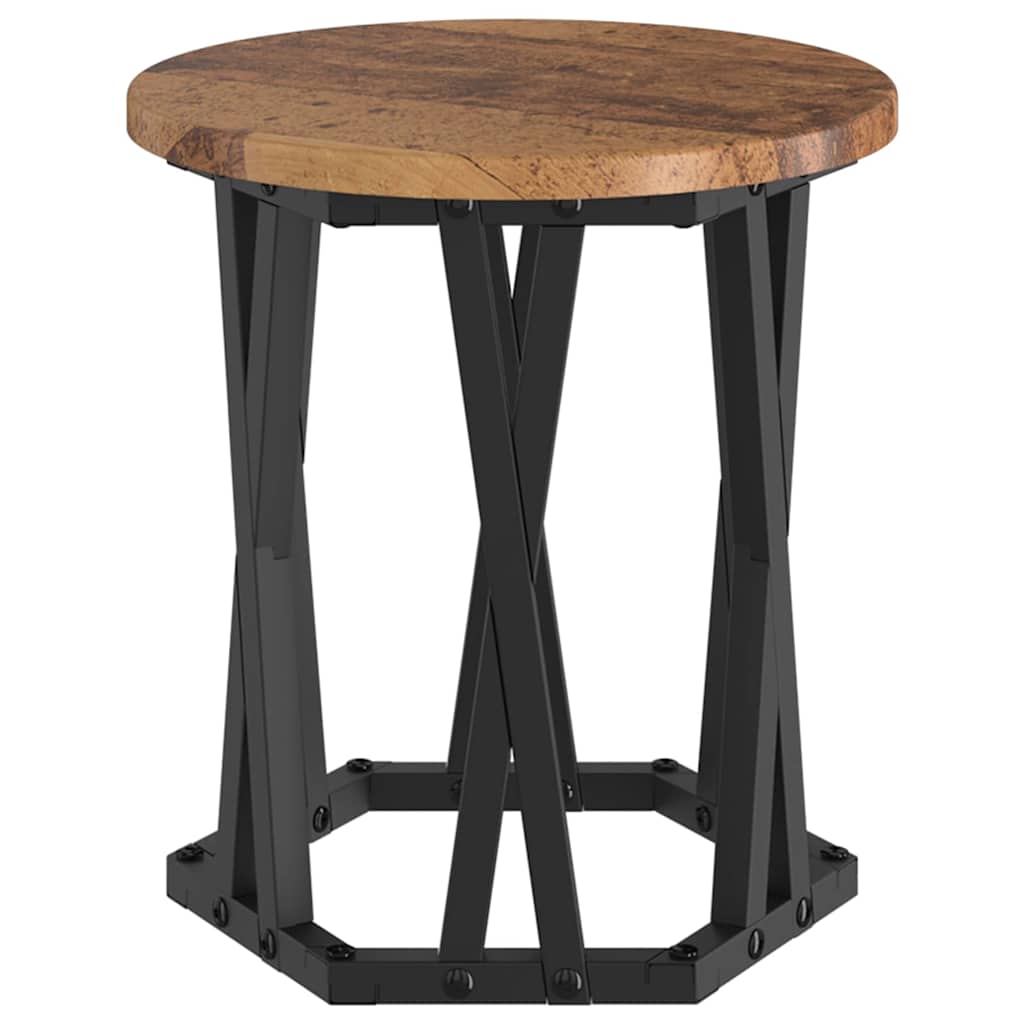 vidaXL Nesting Side Table 3 pcs Old Wood Engineered Wood and Steel