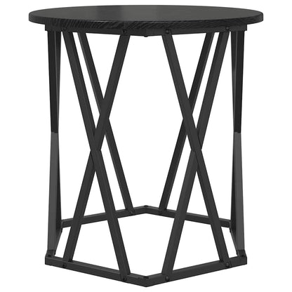 vidaXL Coffee Table 2 pcs Black Oak Engineered Wood and Steel