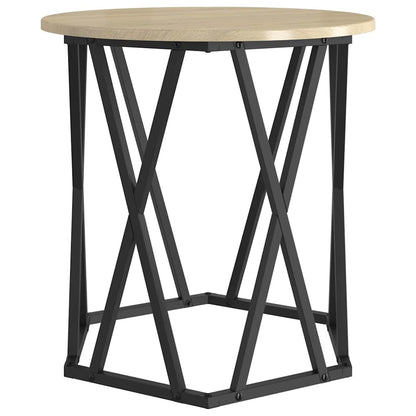 vidaXL Coffee Table 2 pcs Sonoma Oak Engineered Wood and Steel