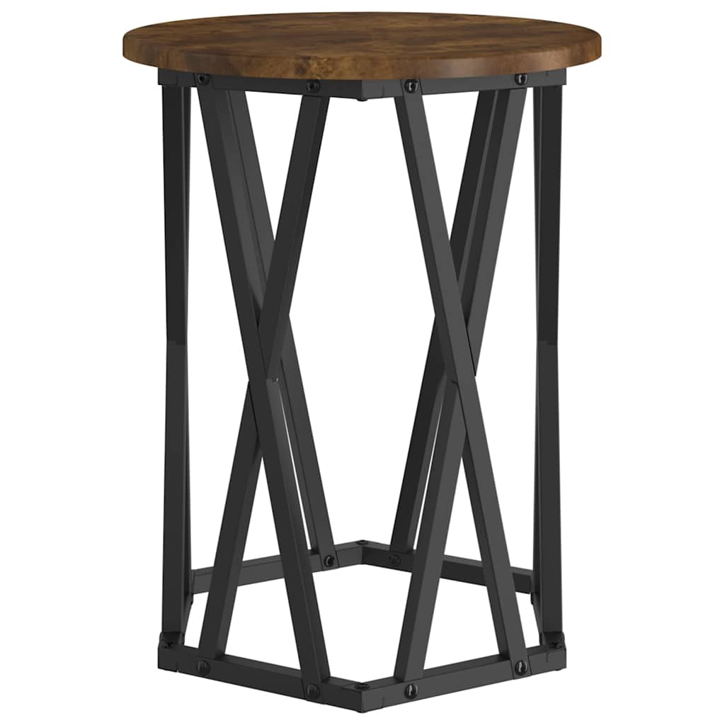vidaXL Coffee Table 2 pcs Smoked Oak Engineered Wood and Steel