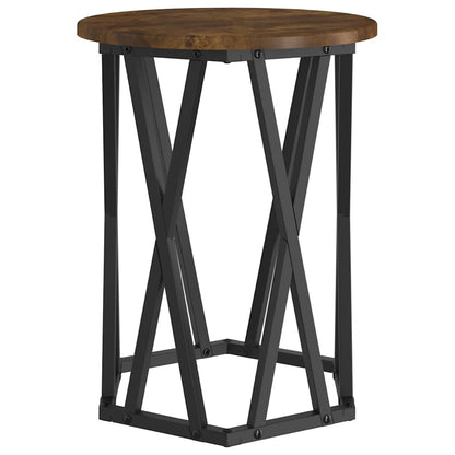 vidaXL Coffee Table 2 pcs Smoked Oak Engineered Wood and Steel