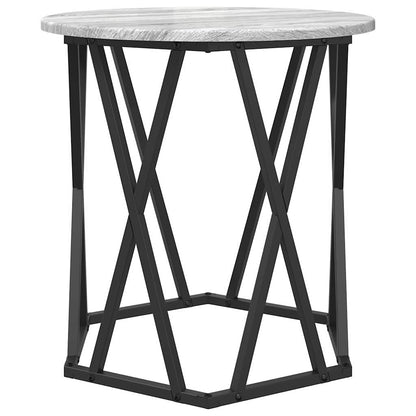 vidaXL Coffee Table 2 pcs Grey Sonoma Engineered Wood and Steel