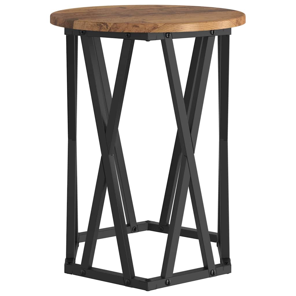 vidaXL Coffee Table 2 pcs Old Wood Engineered Wood and Steel