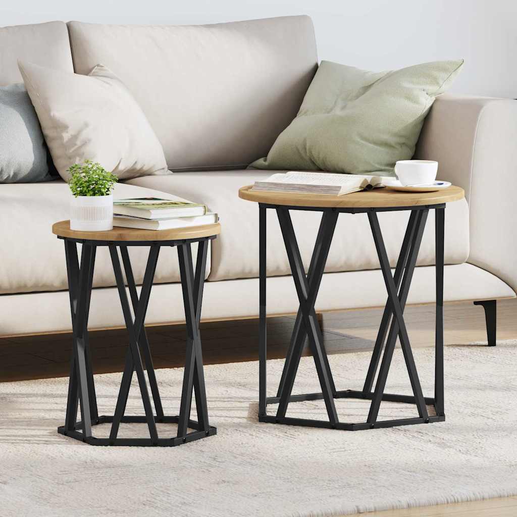 vidaXL Coffee Table 2 pcs Artisan Oak 50 x 50 x 50 cm