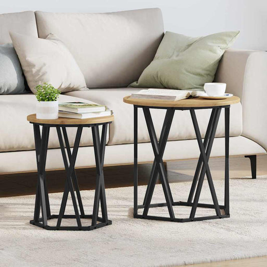 vidaXL Coffee Table 2 pcs Artisan Oak 50 x 50 x 50 cm