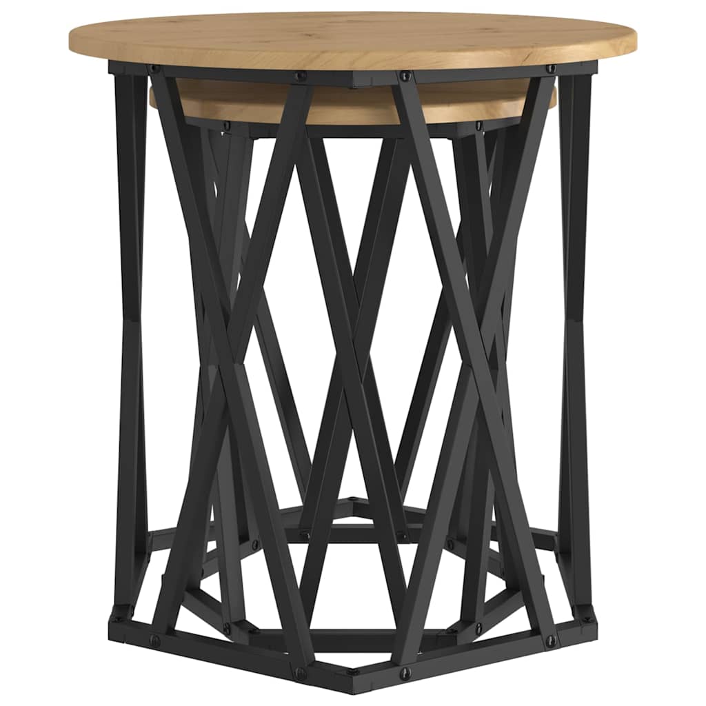 vidaXL Coffee Table 2 pcs Artisan Oak 50 x 50 x 50 cm