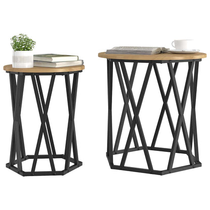 vidaXL Coffee Table 2 pcs Artisan Oak 50 x 50 x 50 cm